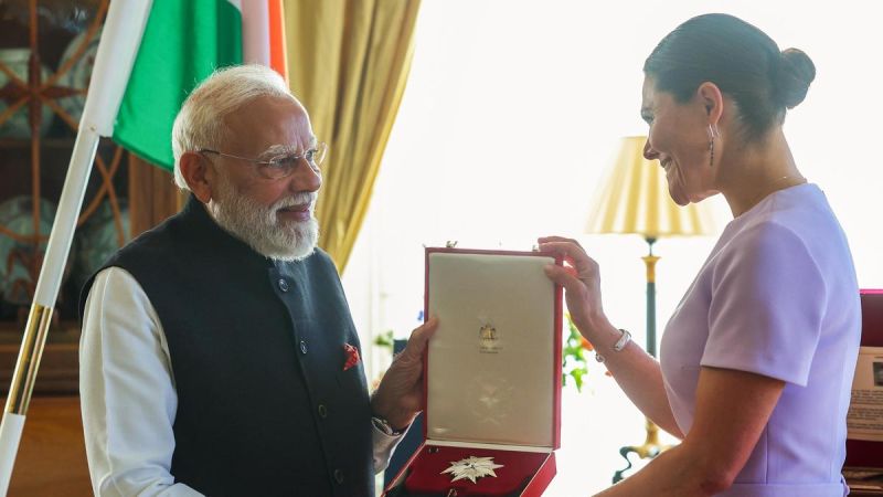 PM Modi Conferred Sweden's Highest Honour: Royal Order of the Polar Star