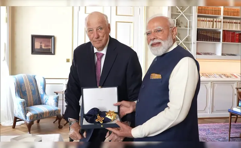 PM Narendra Modi Awarded Norway’s Highest Civilian Honour in Oslo